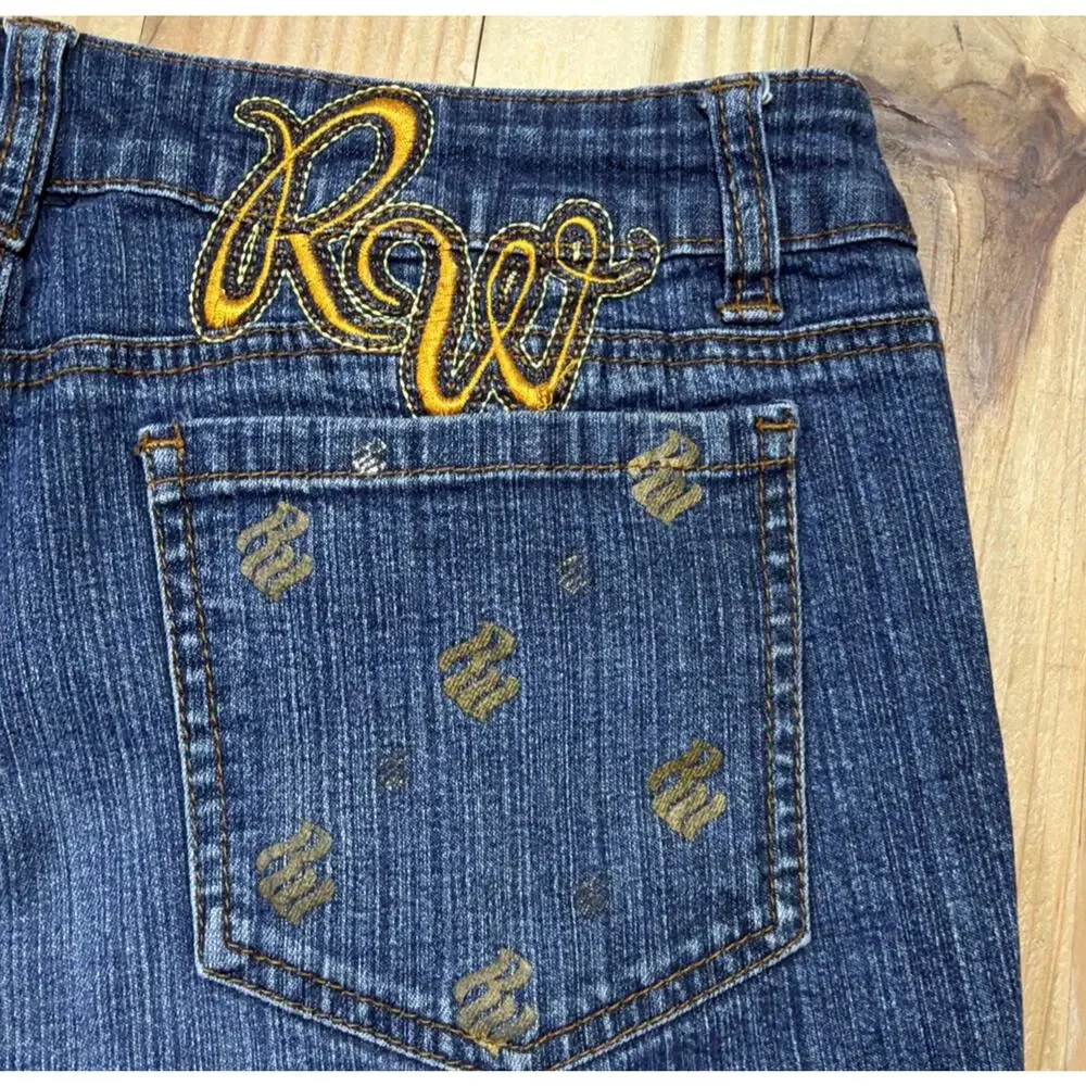 Vintage Y2K Rocawear Hip Hop Grunge Jeans Shorts Womens Size 9 Jorts Stretch